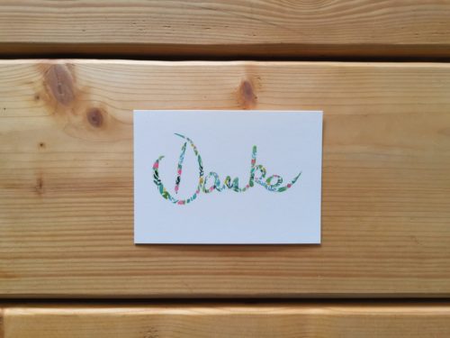 Postkarte – "Danke"